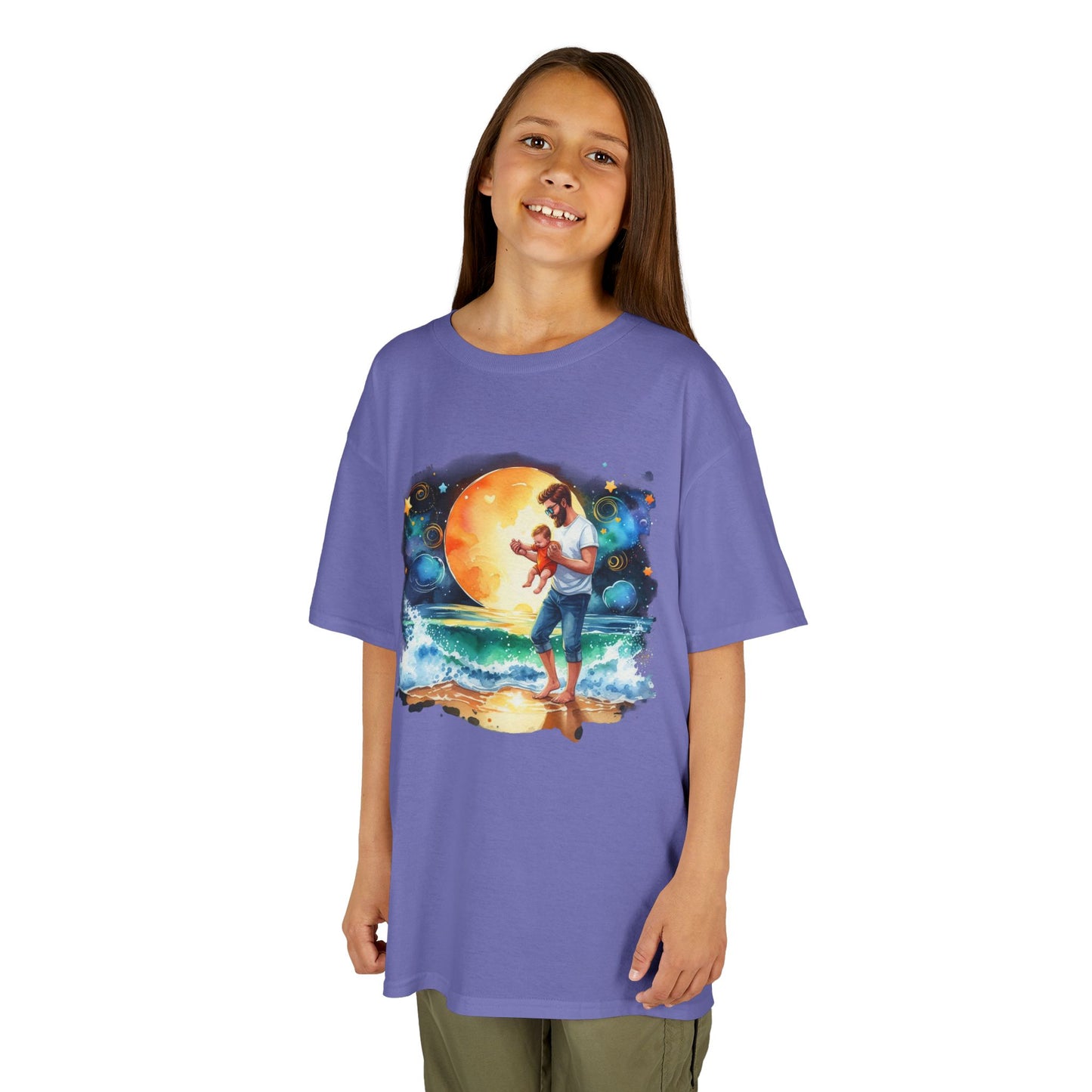 Kids Tee Daddy’s Little Star Adventure Night Sky Graphic T-Shirt