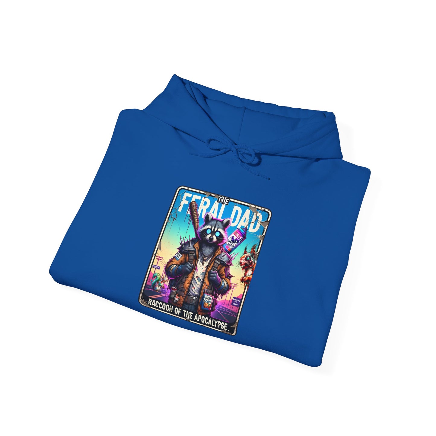 Hoodie – “Feraldad: Raccoon of the Apocalypse” Graphic Pullover