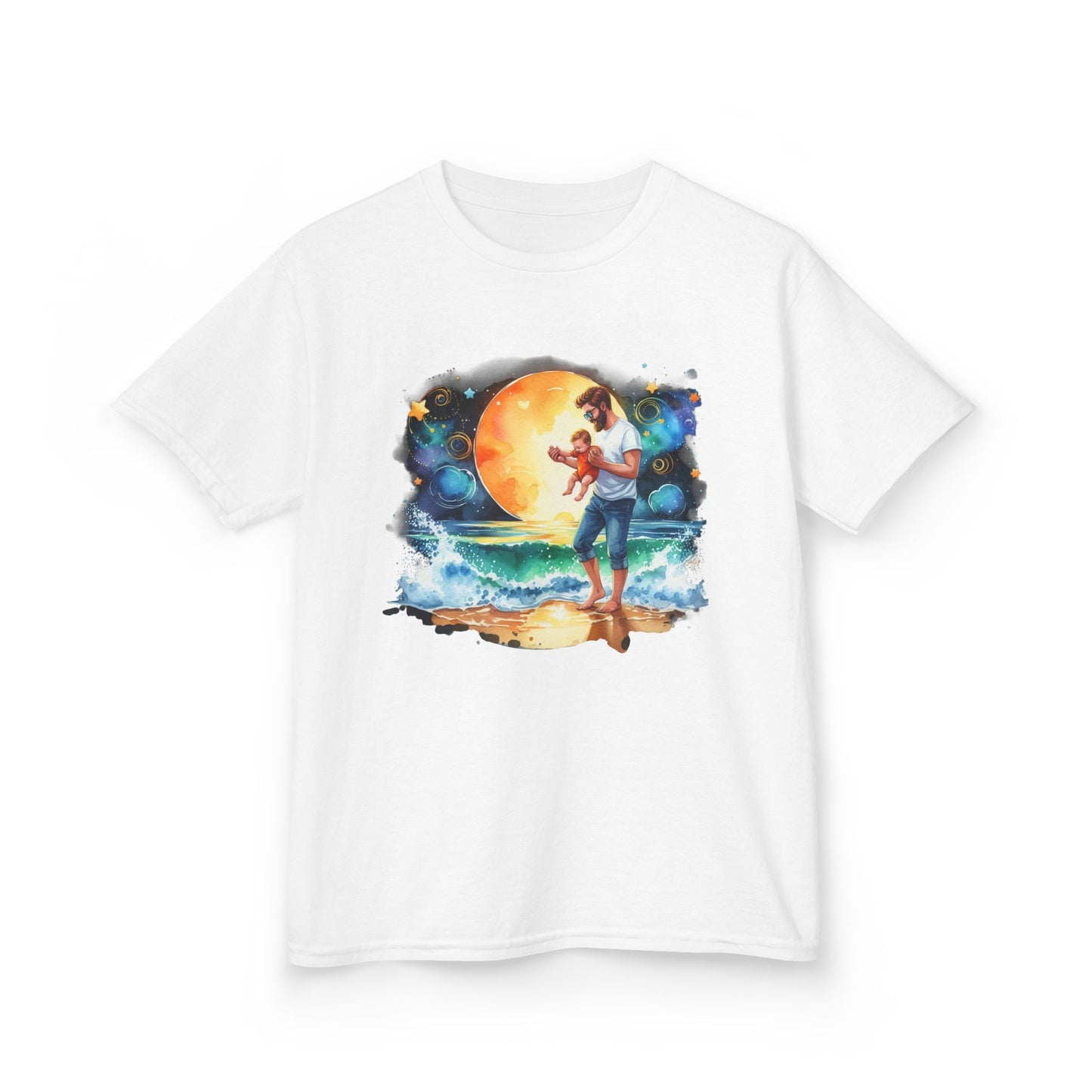 Kids Tee Daddy’s Little Star Adventure Night Sky Graphic T-Shirt
