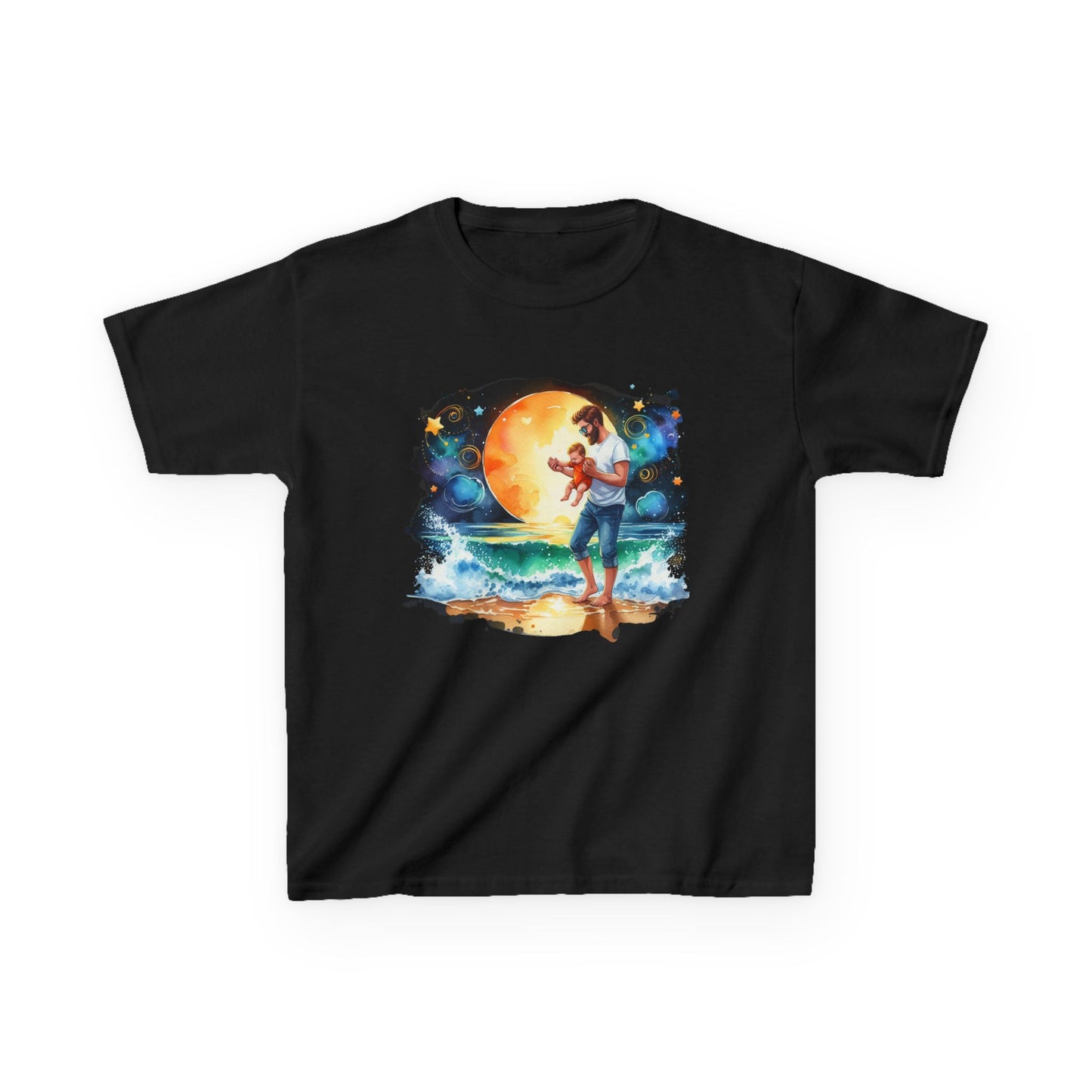 Kids Tee Daddy’s Little Star Adventure Night Sky Graphic T-Shirt