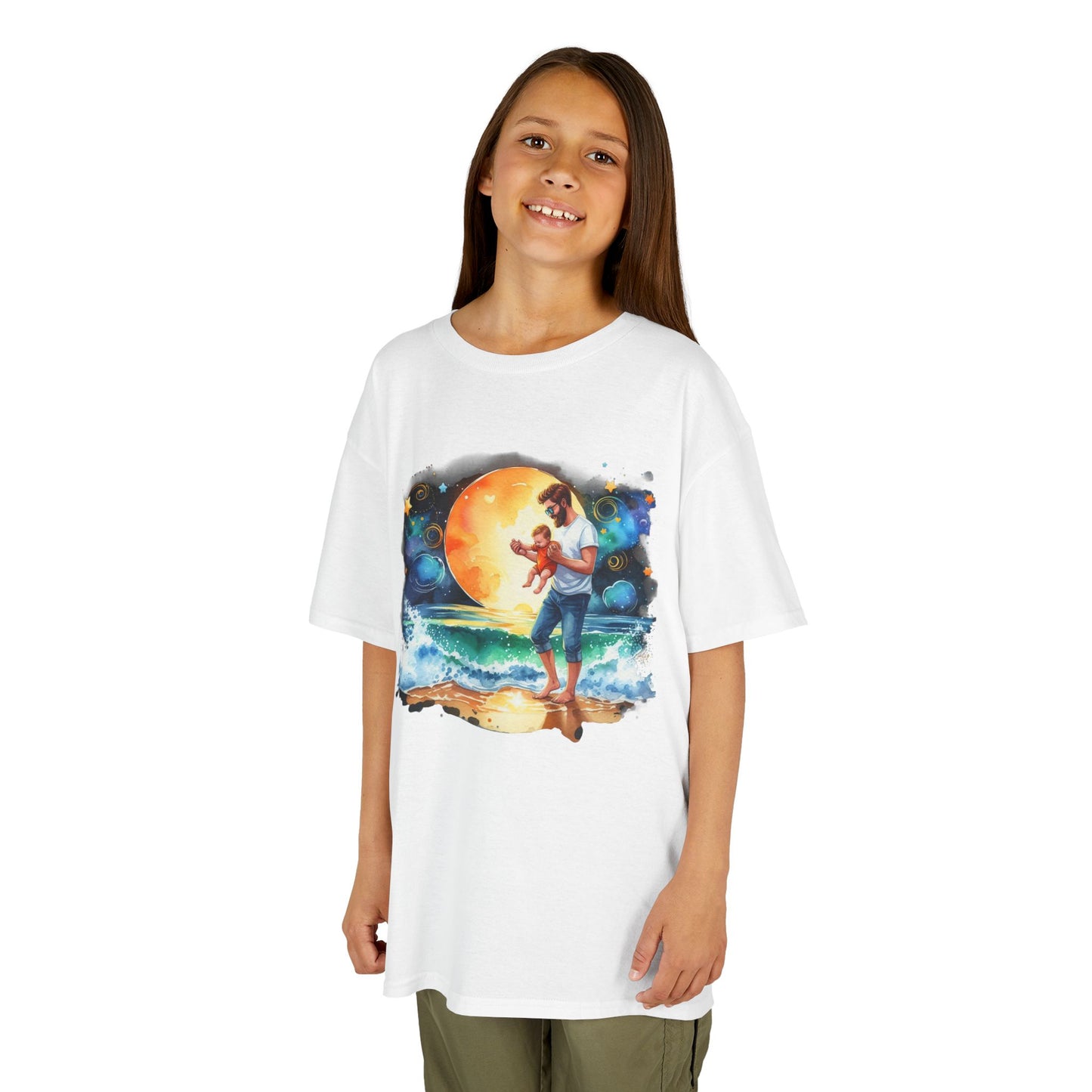 Kids Tee Daddy’s Little Star Adventure Night Sky Graphic T-Shirt