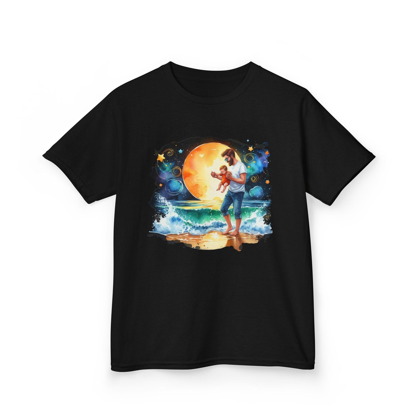 Kids Tee Daddy’s Little Star Adventure Night Sky Graphic T-Shirt