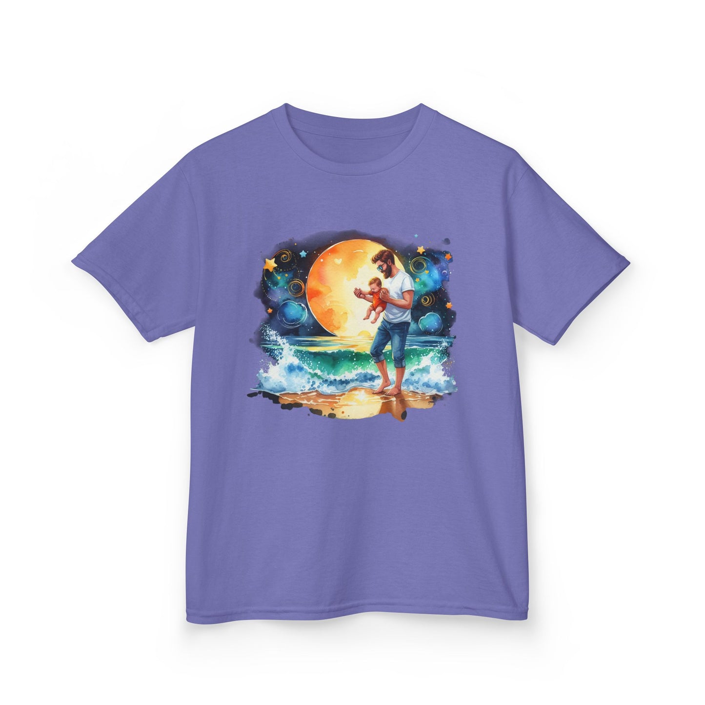 Kids Tee Daddy’s Little Star Adventure Night Sky Graphic T-Shirt