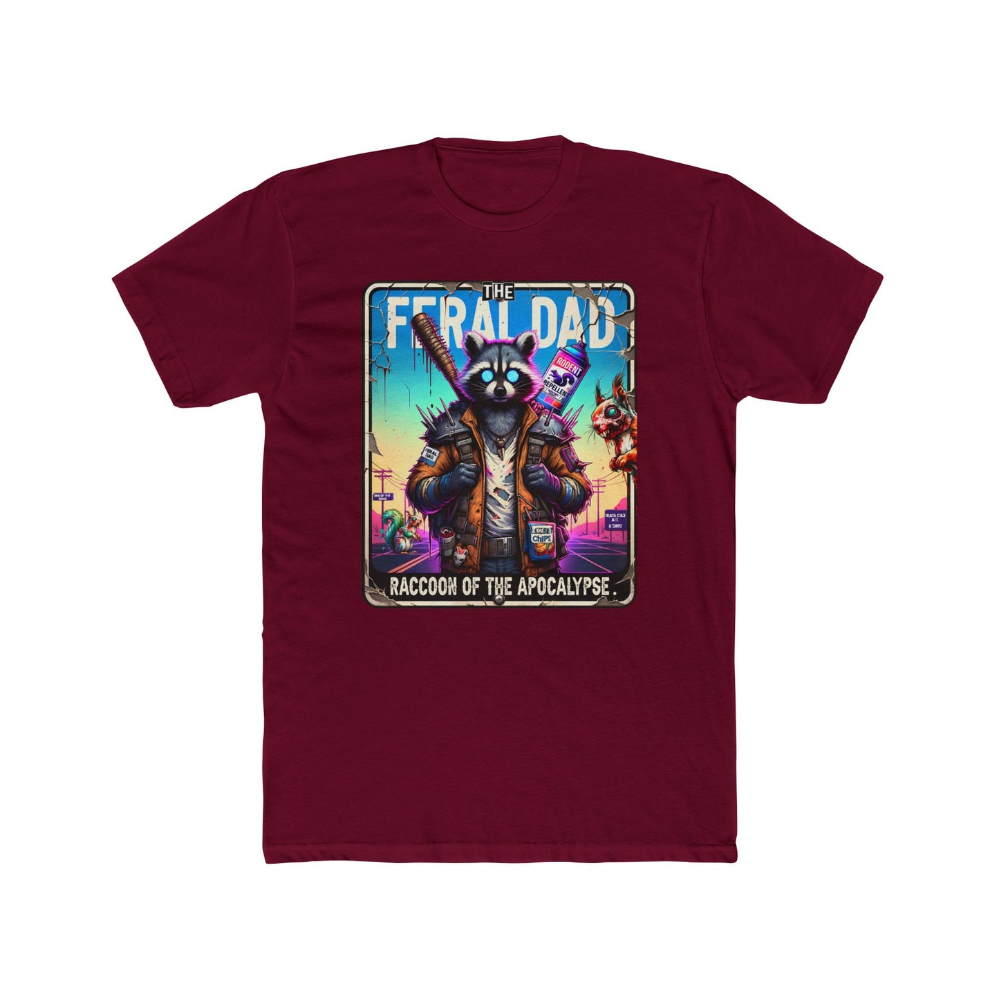 Cotton Crew Tees - “Feraldad: Raccoon of the Apocalypse” Graphic Tee