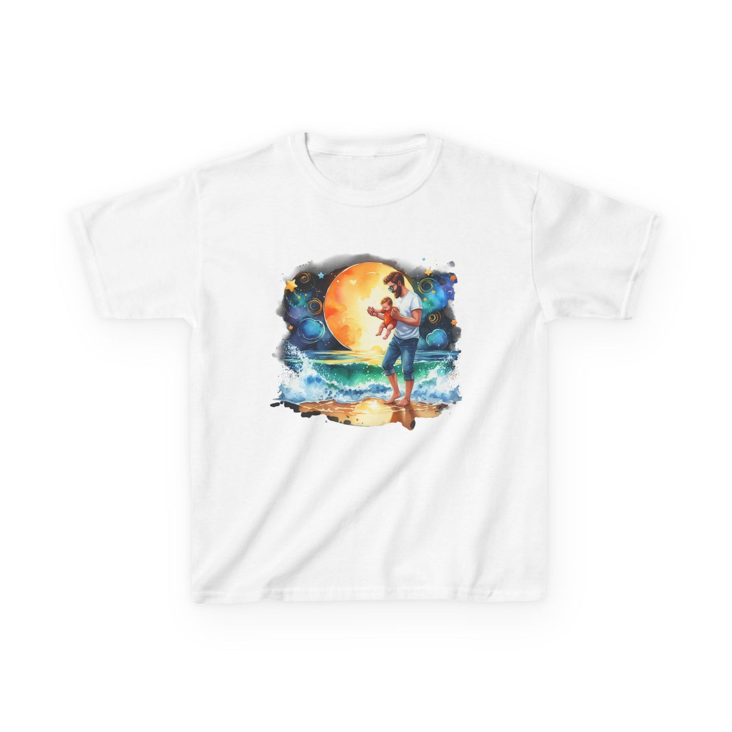 Kids Tee Daddy’s Little Star Adventure Night Sky Graphic T-Shirt