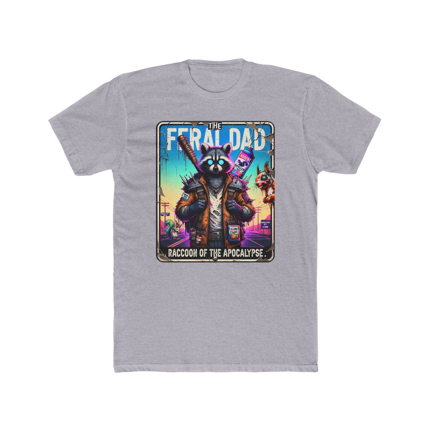 Cotton Crew Tees - “Feraldad: Raccoon of the Apocalypse” Graphic Tee