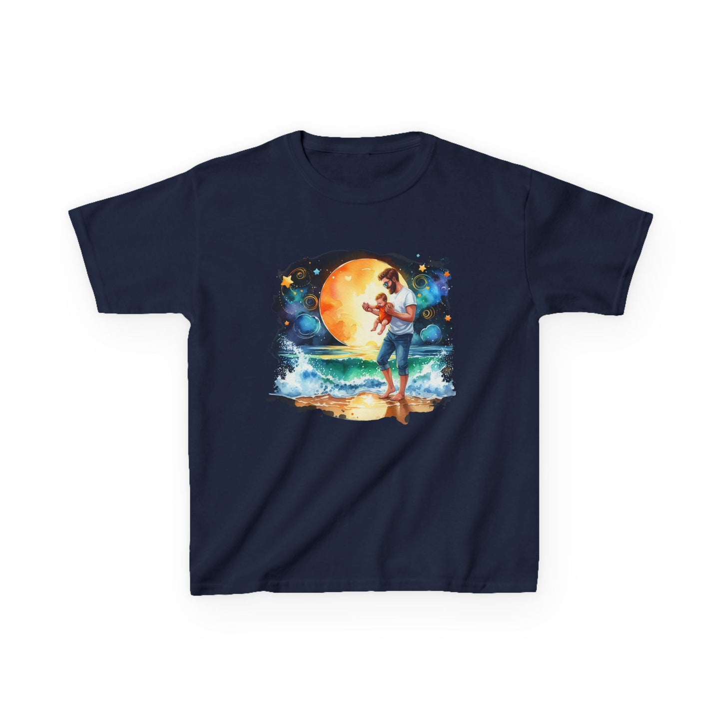 Kids Tee Daddy’s Little Star Adventure Night Sky Graphic T-Shirt