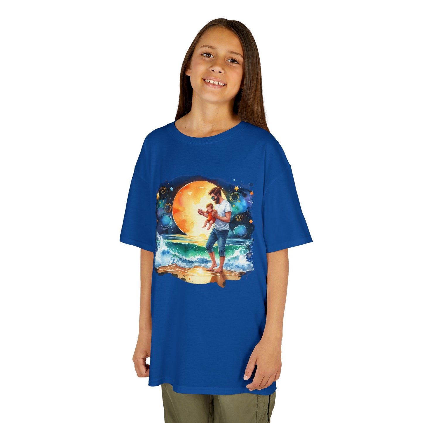 Kids Tee Daddy’s Little Star Adventure Night Sky Graphic T-Shirt