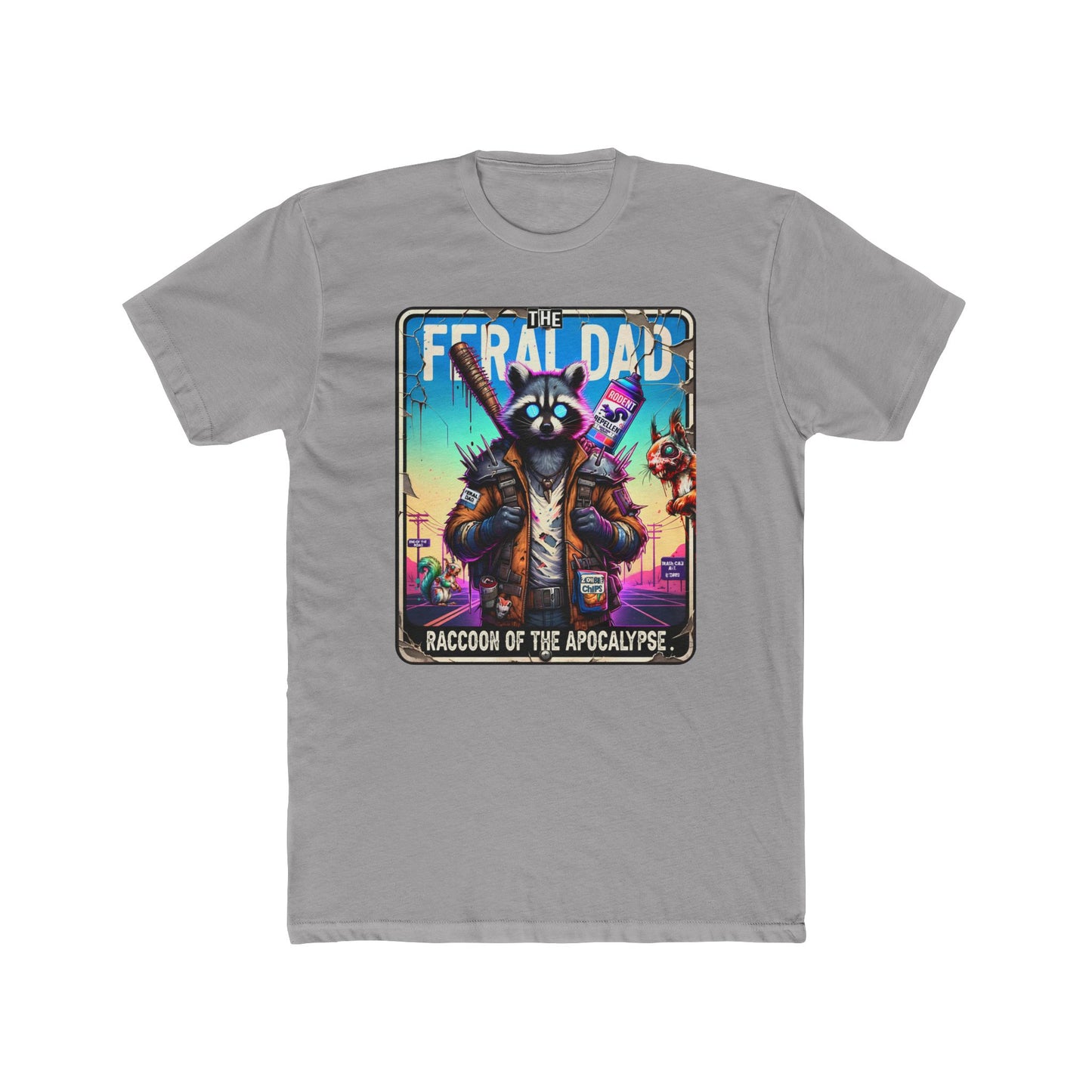 Cotton Crew Tees - “Feraldad: Raccoon of the Apocalypse” Graphic Tee