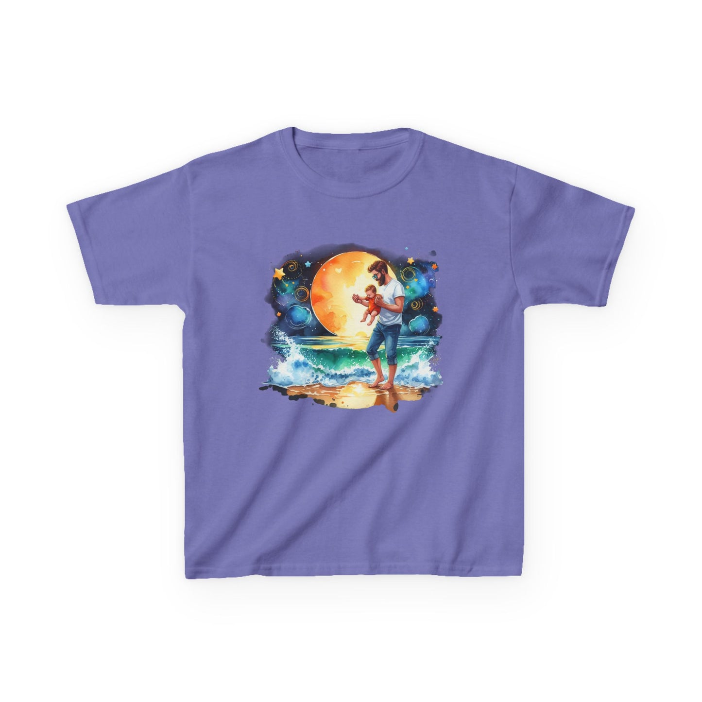 Kids Tee Daddy’s Little Star Adventure Night Sky Graphic T-Shirt