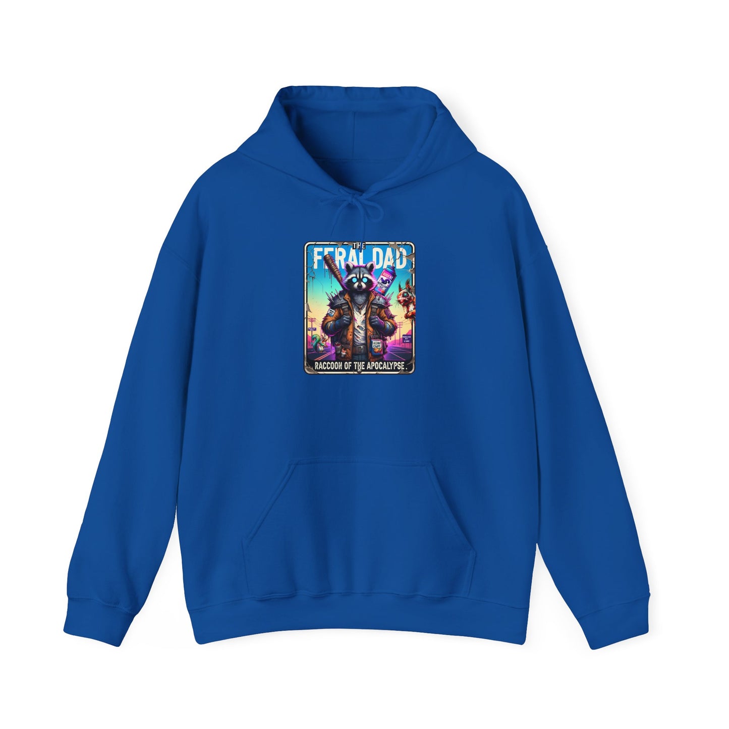 Hoodie – “Feraldad: Raccoon of the Apocalypse” Graphic Pullover