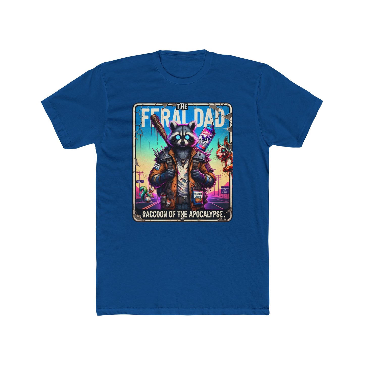 Cotton Crew Tees - “Feraldad: Raccoon of the Apocalypse” Graphic Tee