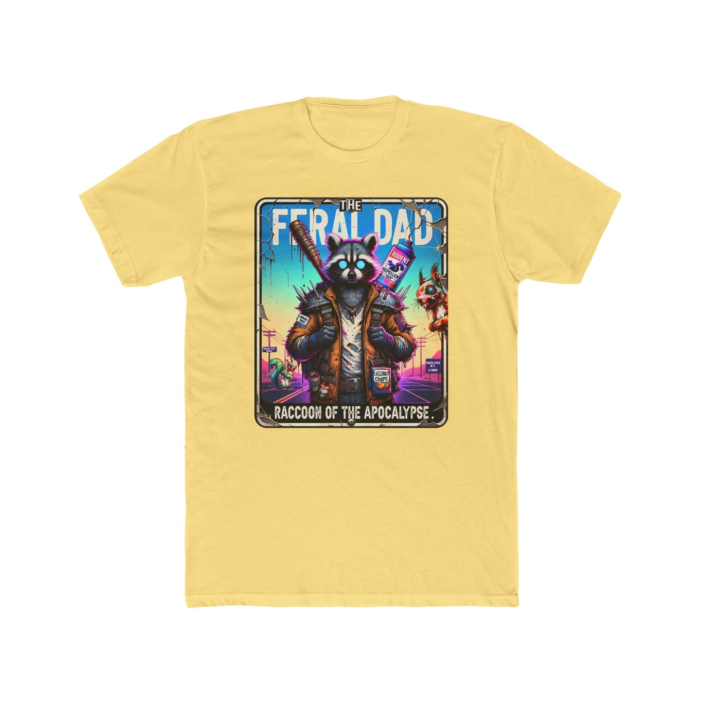 Cotton Crew Tees - “Feraldad: Raccoon of the Apocalypse” Graphic Tee